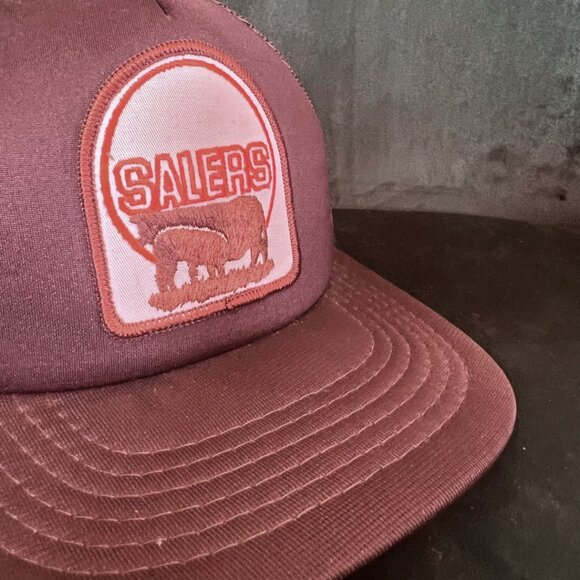 Vintage Salers Cattle Trucker Hat (70s, 80s, Retro, Country) - Picture 2 of 9